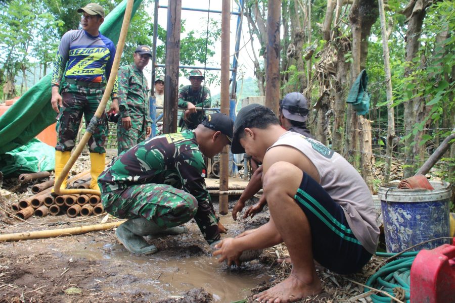Tim Satgas TMMD Ke-123 Kodim 1628 Dekatkan Masyarakat pada Sumber Air Bersih